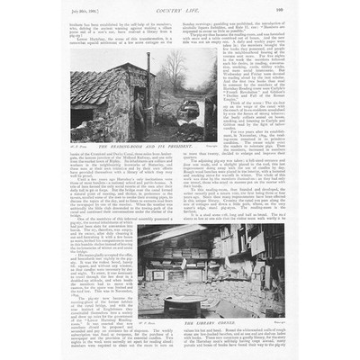 HARTSHAY Derbyshire The Pig Sty Library - 2x antike Drucke 1902