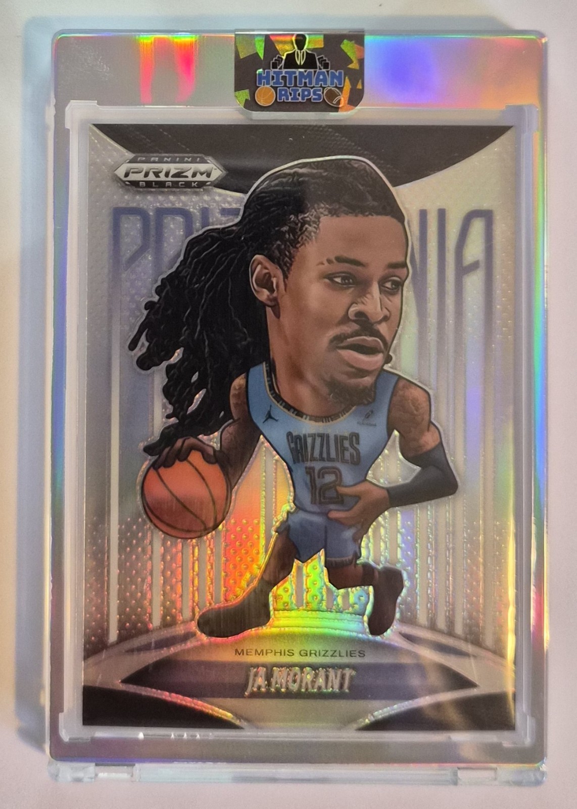 Ja Morant 2024-25 Panini Prizm Black #7 CASE HIT Prizmania SSP
