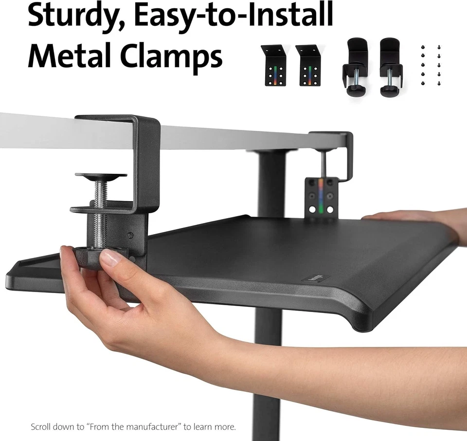 Kensington Smartfit Tooless Clamp-On Adjustable Keyboard Tray/Drawer K55407WW - Image 3 of 4