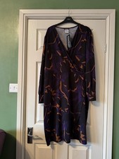 Kim & Co Size 3XL Dress 3/4 Sleeve Ruched Jersey Midi Smart BNWT