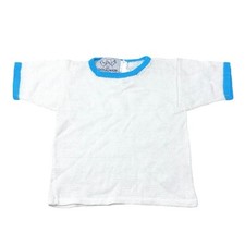 NWOT Zack Ali 4 Kids cotton white blue top size 3/4 short sleeve