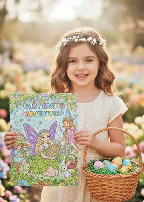 12 Printable Whimsical Fairy Easter Bunny Coloring pages for kids digital only