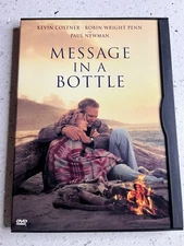 Message in a Bottle DVD 1999 Kevin Costner, like new cond disc mint no scratches