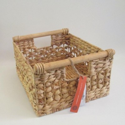 Naturally Danny Seo Wicker Basket Wood Handles 11 x 14 With Tags