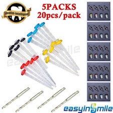 Dental Endo Quartz Fiber Post Glass Screw Pile&Drill 1.0 1.2 1.4 1.6 1.8mm 1/5PK