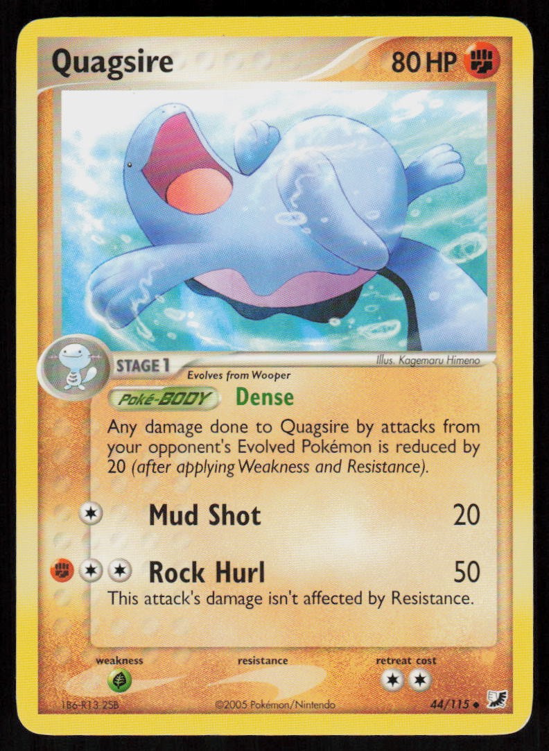 Quagsire 44/115 Uncommon Unseen Forces Pokemon Moderately Played