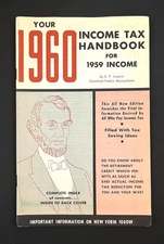 1959 Your 1960 Income Tax Handbook Midcentury Financial Advice Vintage Booklet