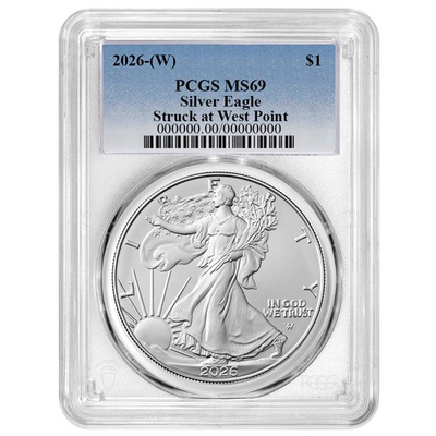 #ad Presale 2026 W $1 American Silver Eagle PCGS MS69 Blue Label $117.17