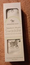 Amazing Baby Zebra Cotton Soft 36 inx36 in Newborn Muslin Swaddle Blanket M21