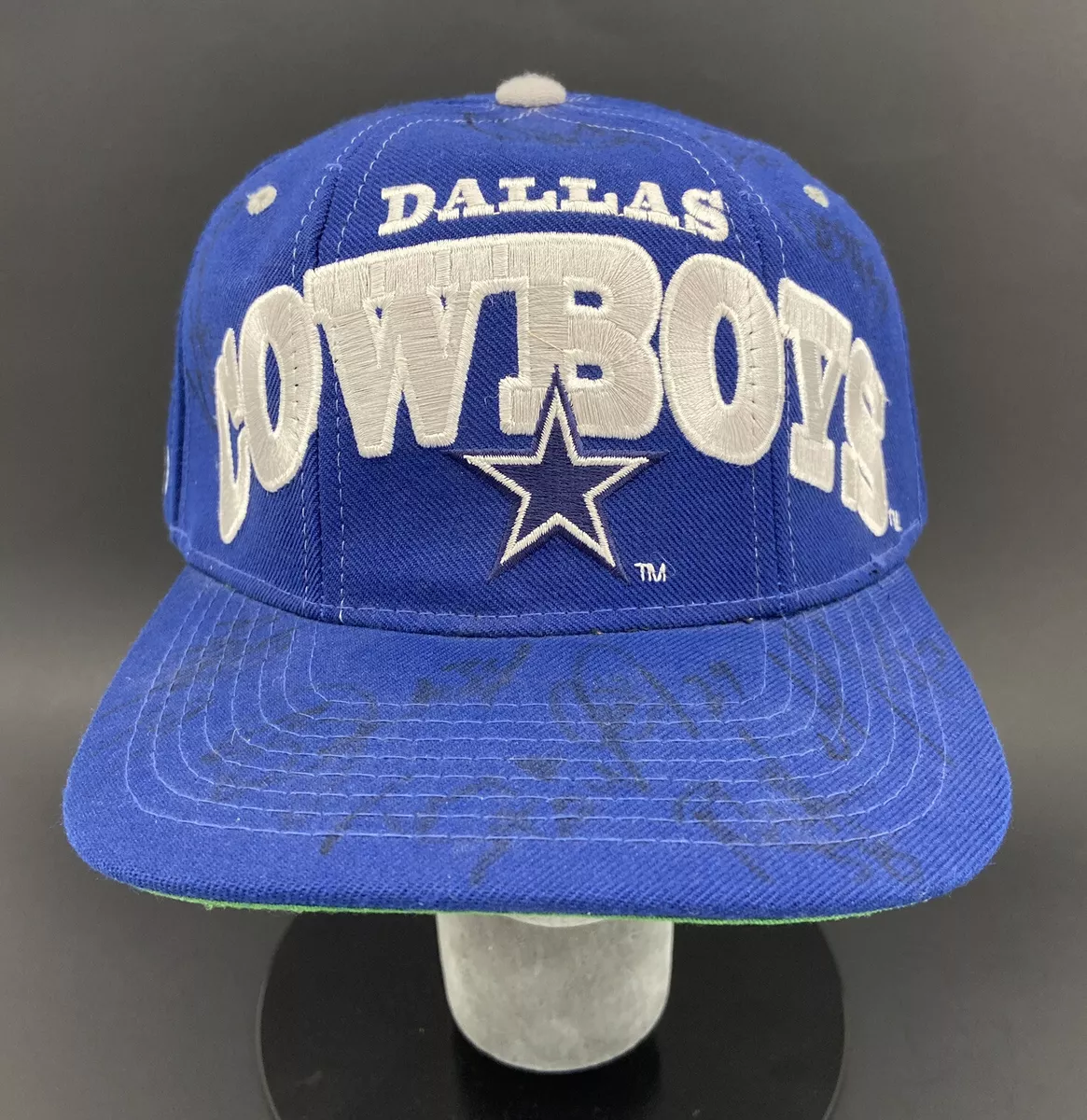 Dallas Cowboys Autographed Vintage Starter Hat 90’s Team NFL Tri Power Wool  Blue