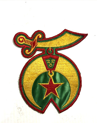 Vintage Shriner Sword Symbol Cut-Out  Patch Large 6 inch