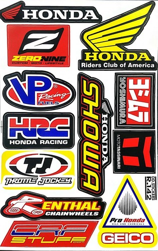 5 Sheets Motorcycle Car ATV Bike Motor Sport Racing Stickers Helmet Decal SM10 - Picture 4 of 6