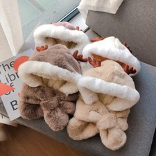  US Seller Hat Fur hood and scarf keep your baby warm 2 to 4 years old Oneset