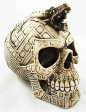 Tribal Tattoo Serpent Skull Statue Battle Chieftain Figurine Amazing Detail