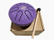 Mini Steel Tongue Rain Drum Chakra Drum for Meditation Yoga Musical Education