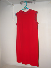 Vintage Kay Windsor 60s GoGo Red Dress Sleeveless Midi