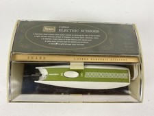 Vintage Sears 2-SPEED Electric Fabric Cutting Scissors With Light  Case Green