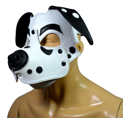 Capucha de cachorro dálmata máscara de cabeza personalizada novedad disfraz perro hocico extraíble - Imagen 10 de 17