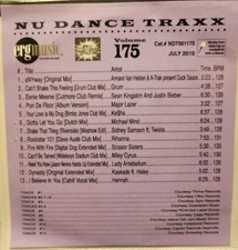 ERG dance traxx 175, cd, 2010, Justin Bieber, Rihanna, Ke$ha, Miley Cyrus