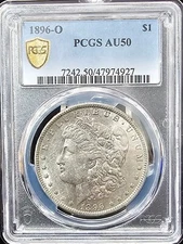 1896-O Morgan Dollar AU-50 PCGS