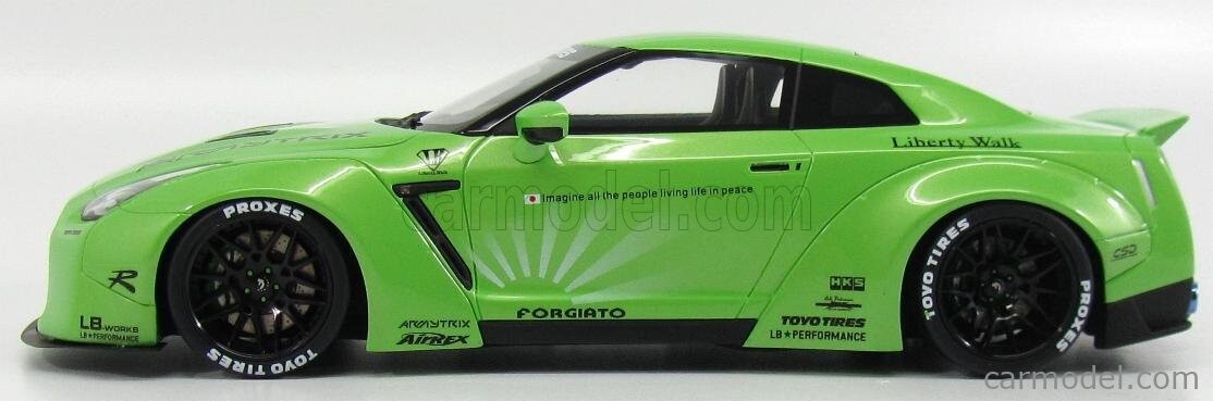 GT Spirit 2016 NISSAN GT-R LB PERFORMANCE GREEN ZM089 1:18