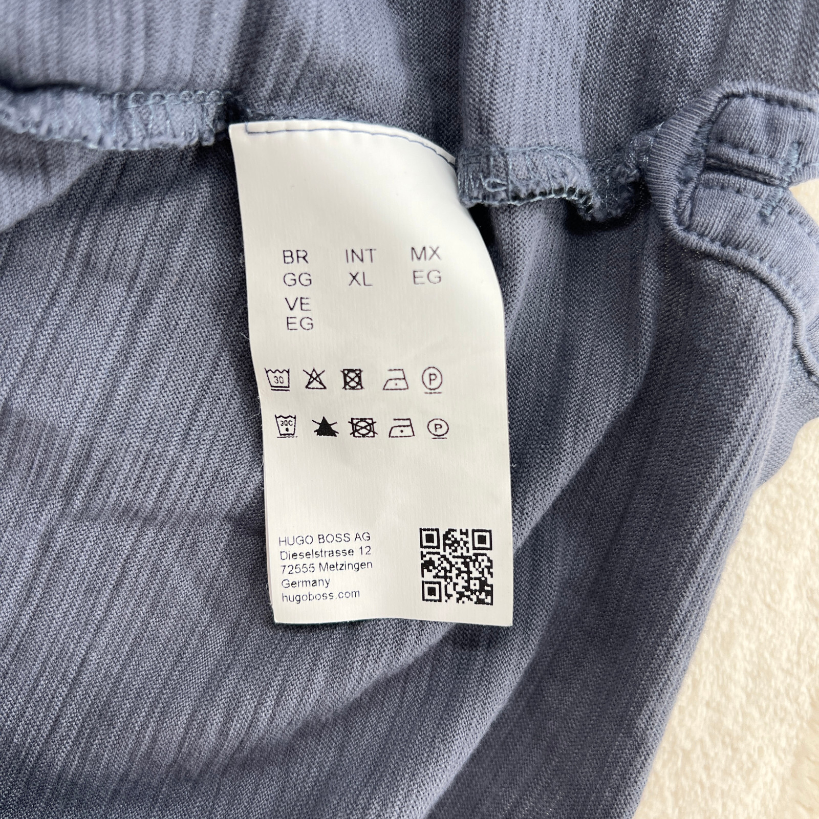 Hugo Boss Regular Fit Men's Size XL Steel Blue Long Staple Cotton Polo Shirt thumbnail 10