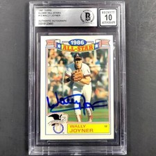 Wally Joyner autograph signed 1987 Topps Glossy All-Stars Card BAS BGS 10 auto