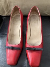 80s vintage Christian Dior Red leather pumps....