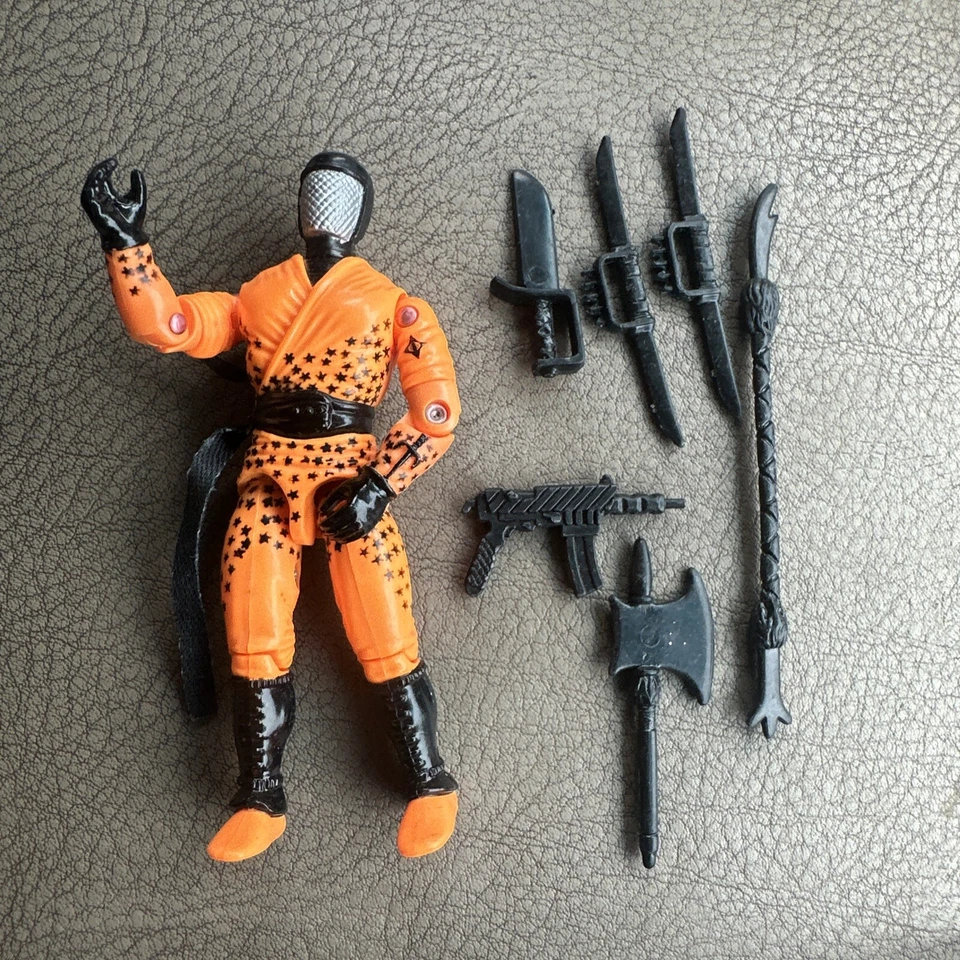 De colección GI Joe Slice Cobra Ninja Espada Espada Cuchillo Armas Accesorios 1991 Foto 4 de 4