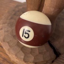 Vintage No. 15 Burgundy Maroon Pool Ball Billiard 2 1/4&rdquo; Replacement (4)