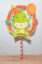 Decoración de pastel personalizada con tema de dinosaurios