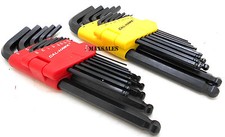 26pc ALLEN BALL POINT END LONG ARM HEX KEY WRENCH SET SAE METRIC