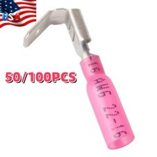 50/100PCS 22-16AWG Heat Shrink Wire Connectors Crimp Piggyback Spade Terminals
