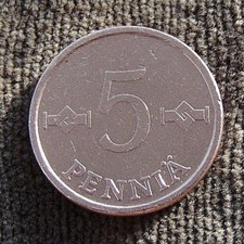 Monety, moneta powyżej 5 PENSÓW , 1970 rok !!! FINLANDIA!!!