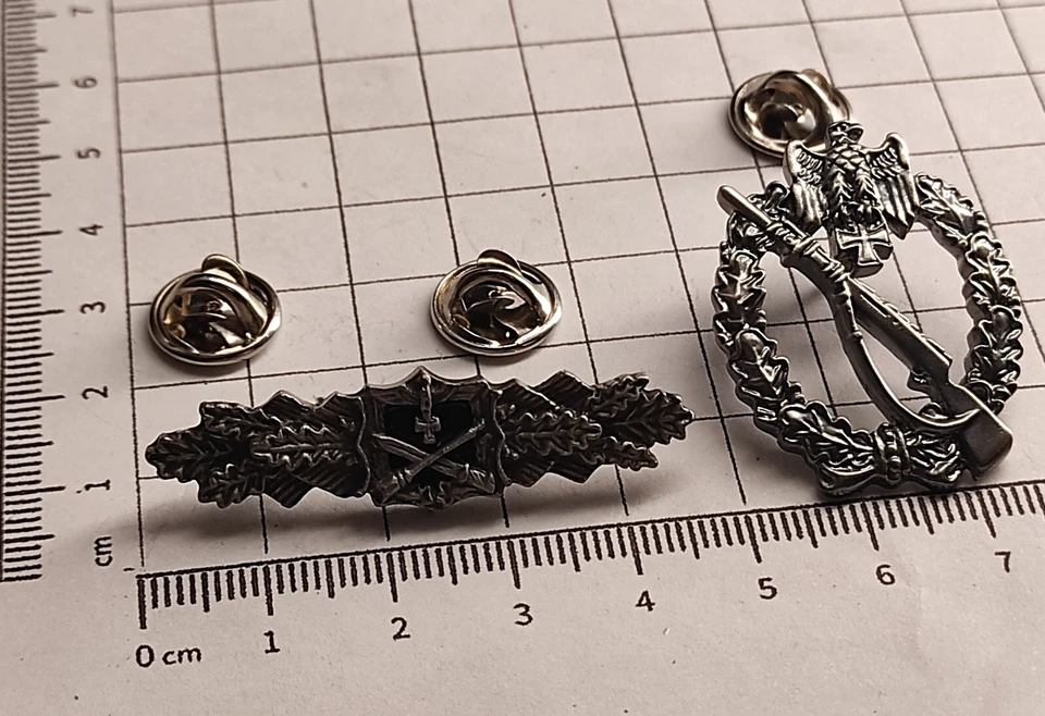 2er SET: PIN/Anstecker: Nahkampfspange/Infanterie Sturmabzeichen (Militaria) - Bild 2 von 4