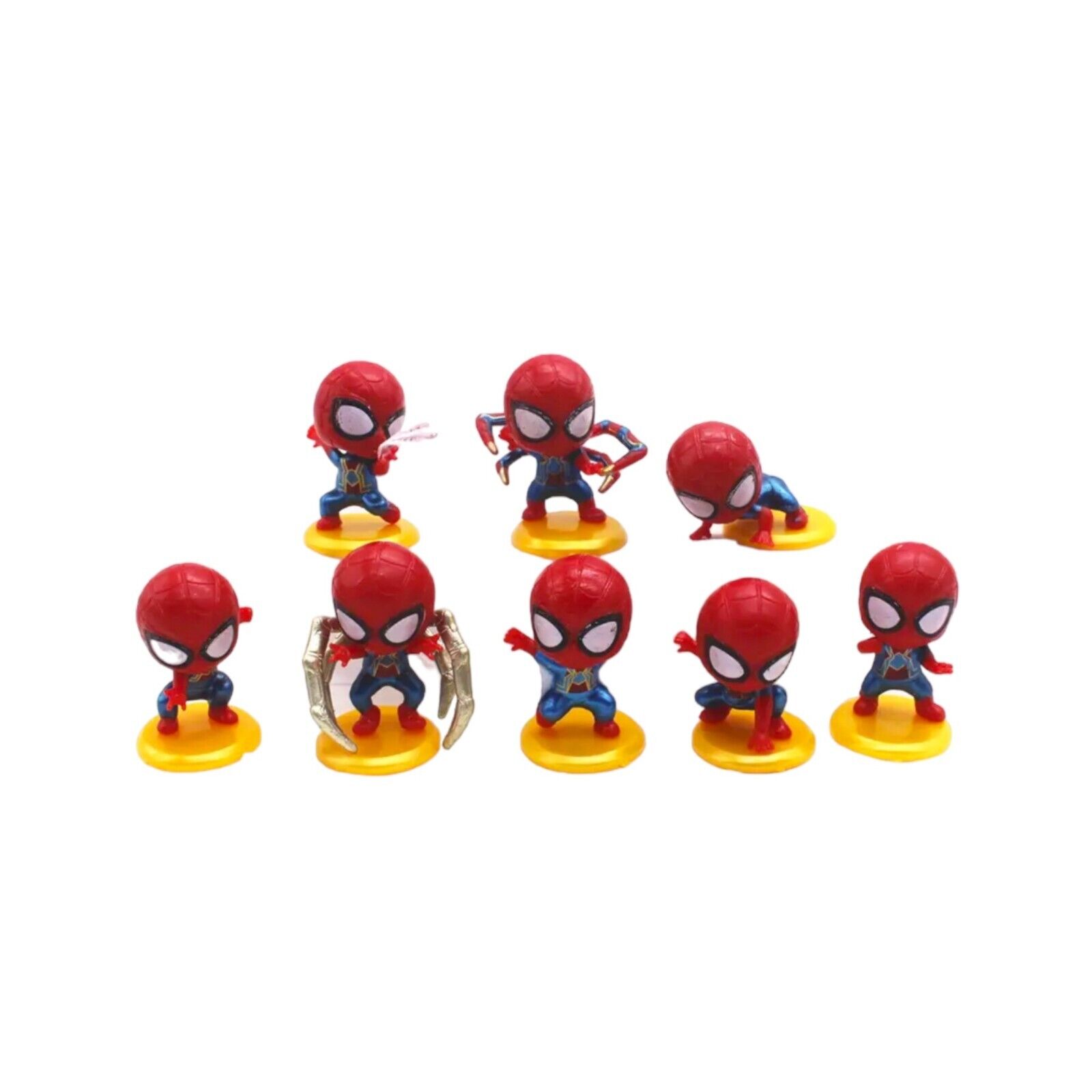 8PCS Mini Spider-Man Cake Toppers and Action Figures