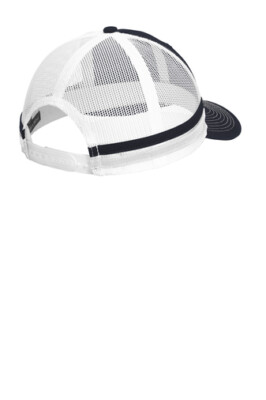 CLOSE OUT Vampar Clothing Co Oval Logo Snap Back Striped Trucker Hat 