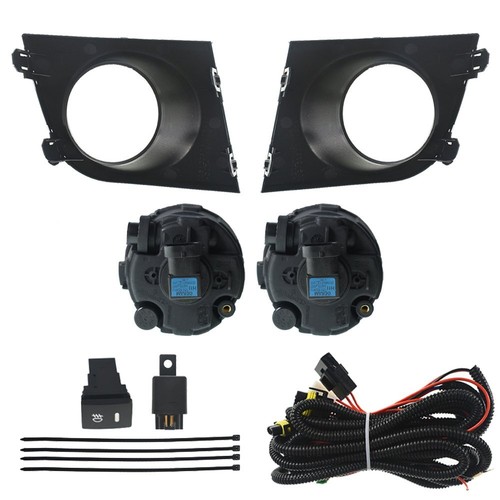 For 07-11 Nissan VERSA 1.8L Clear Fog Lights Kit with Switch Bulbs Bezel Wiring - Picture 2 of 7