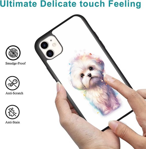 For iPhone SE XS XR Max 5 6 7 8 Plus mini Maltese Bichon dog Anti scratch Cover - Picture 10 of 25