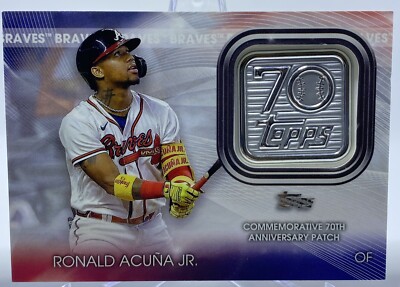 2021 Topps Update 70th Anniversary Logo Patch Ronald Acuna Jr #T70P-RA Braves