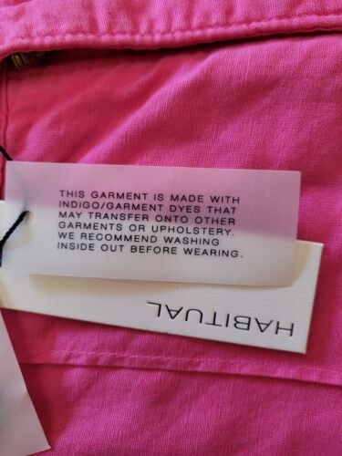 Habitual Womens 8 Hot Pink Pintuck Flared Linen Cotton Blend Pants Boho NWT B7 - Picture 4 of 8
