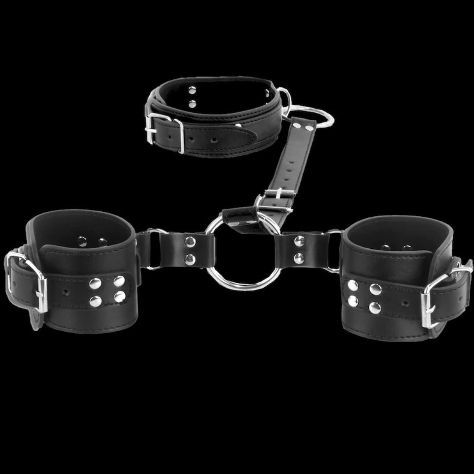 SM Bondage Couple Sex Game Anal Hook BDSM Restraint Kit Back Handcuffs ...