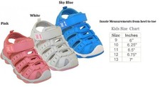 TODDLERS GIRLS HIKER SANDALS ASSORTED COLORS 9 10 11 12 13