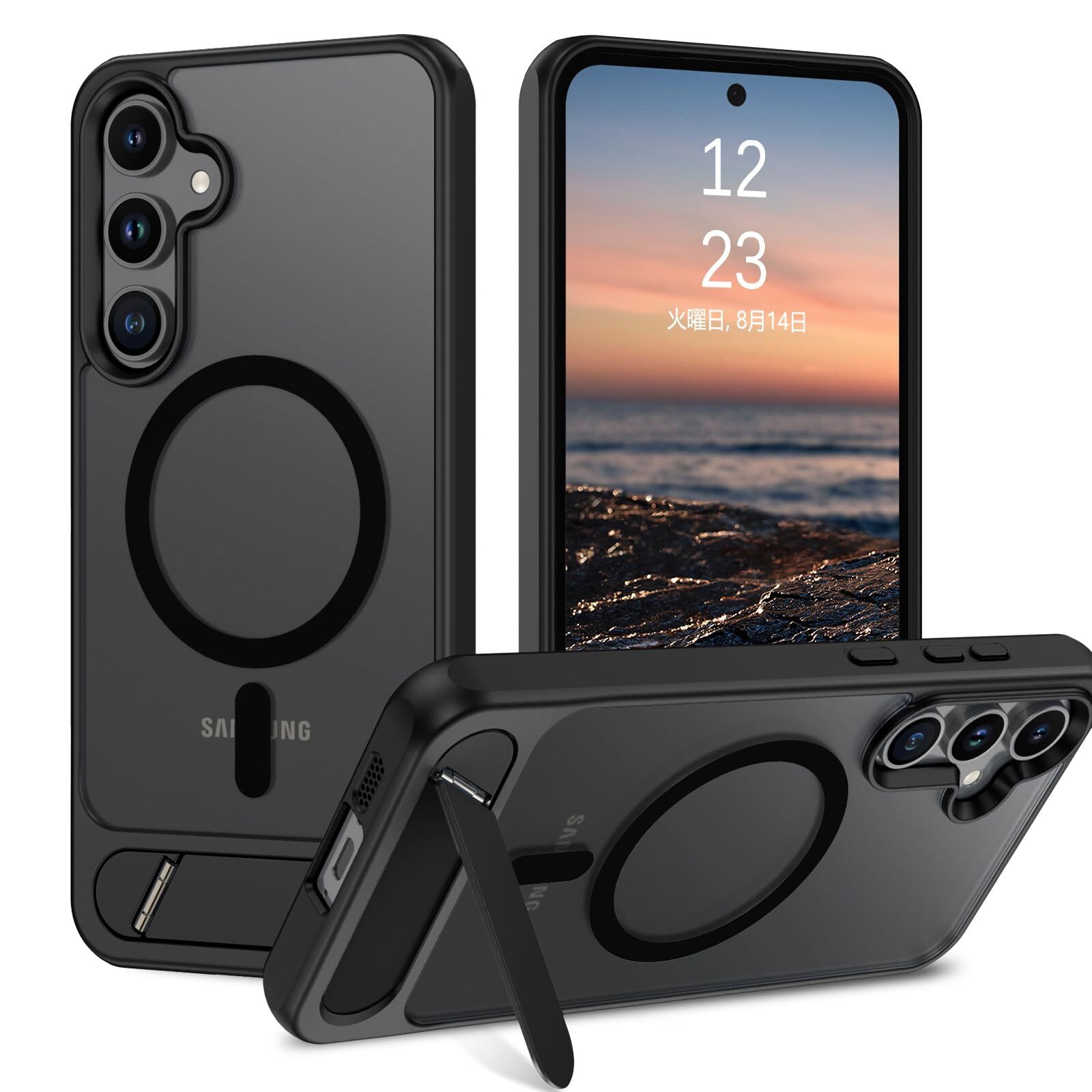 With Stand Strong MagSafe GUAGUA Galaxy A55 5G Case with Stand MagSafe Comp 674