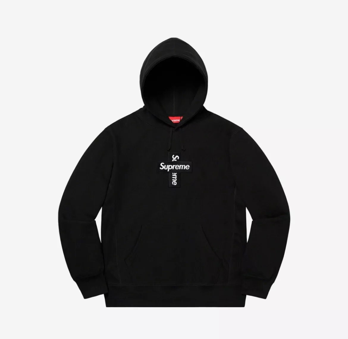 Supreme 20FW Cross Box Logo Hooded Sweatshirt Black M