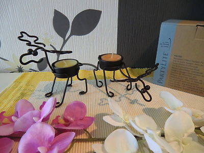 Partylite Teelichthalter '' Elchfreunde ''  Set  P91397 NEU / OVP