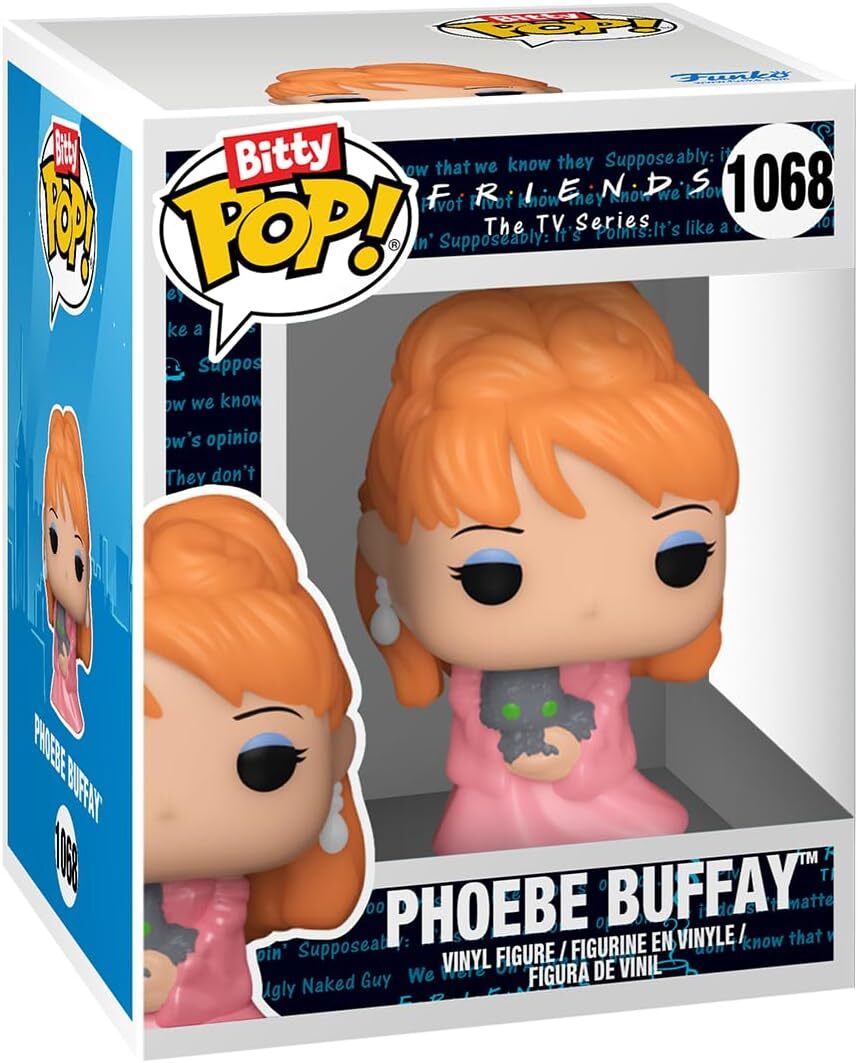 Funko Bitty Pop! Friends - 80's Rachel 4PK - Rachel Green (80's Hair), Chandler Bing (80's Hair), Ross Geller (80's Hair) and a Mystery Surprise Mini Figure - 2.2 CmCollectable