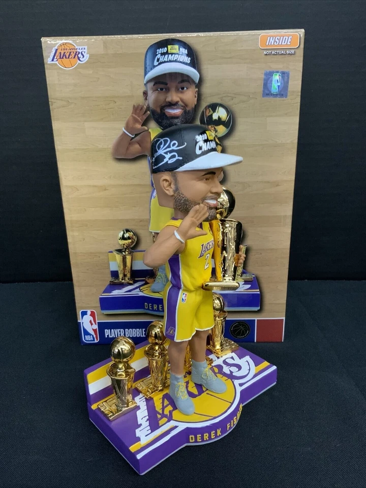 Derek Fisher signed Lakers 5x Champion limited exclusive FOCO bobblehead PSA - Image 3 of 4