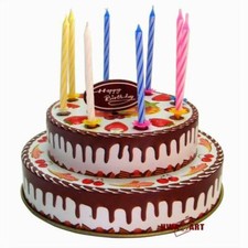 Wind Up Vintage Birthday Cake Gift Retro Tin Toy Fun Mini Collectable Clockwork