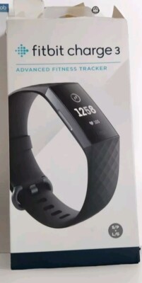 Fitbit Charge 3 Advanced FItness tracker Smart Watch Band Black Open ...